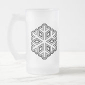 Schneeflocke Mattglas Bierglas (Links)