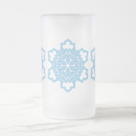 Schneeflocke Mattglas Bierglas (Mittel)