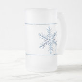 Schneeflocke-mattierte Tasse (VorderseiteRechts)