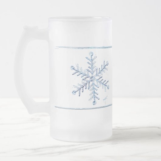 Schneeflocke-mattierte Tasse (Links)