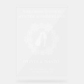 Schneeflocke Mattierte Winterhochzeit Willkommen Acrylschild (Vorderseite)