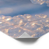 Schneeflocke mit Prismeneffekt Poster (Ecke)