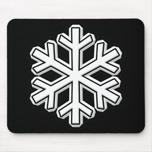 Schneeflocke Mousepad (Vorne)