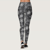 Schneeflocke-Muster-Druck-Leggings, grau Leggings (Rückseite)
