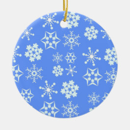 Schneeflocke-Muster Keramik Ornament