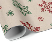 Schneeflocke-Muster-Papierrolle Geschenkpapier (Rolleneckpunkt)