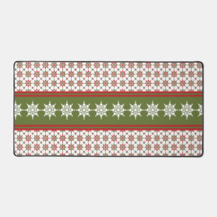 Schneeflocke Muster Winter Thema Weihnachten Schreibtischunterlage