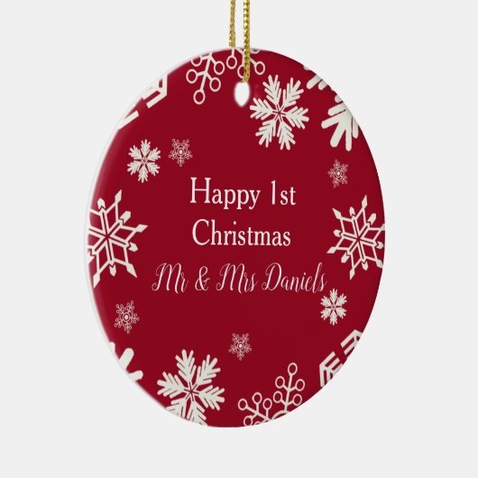 Schneeflocke Neuvermählte Weihnachtsschmuck (Rechts)