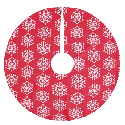 Schneeflocke Nr. 2 - geteert Polyester Weihnachtsbaumdecke (Vorderseite)