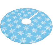 Schneeflocke Nr. 5 - gekocht Polyester Weihnachtsbaumdecke (Schrägansicht)