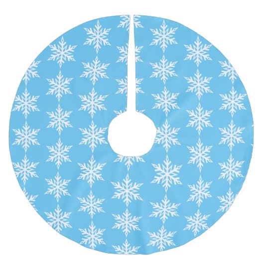 Schneeflocke Nr. 5 - gekocht Polyester Weihnachtsbaumdecke (Vorderseite)