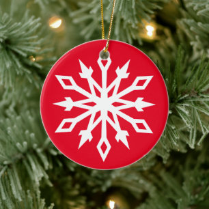 Schneeflocke Nr. 6 Keramik Ornament