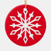 Schneeflocke Nr. 6 Keramik Ornament (Vorne)
