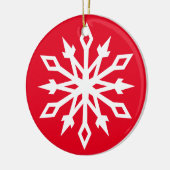 Schneeflocke Nr. 6 Keramik Ornament (Links)