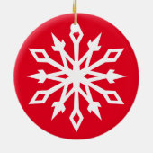 Schneeflocke Nr. 6 Keramik Ornament (Hinten)