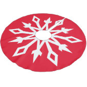 Schneeflocke Nr. 6 Polyester Weihnachtsbaumdecke (Schrägansicht)