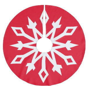 Schneeflocke Nr. 6 Polyester Weihnachtsbaumdecke