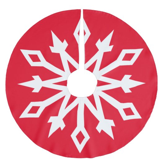 Schneeflocke Nr. 6 Polyester Weihnachtsbaumdecke (Vorderseite)