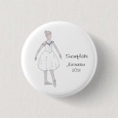 Schneeflocke-Nussknacker-Andenken-Knopf Button (Vorderseite)