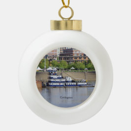 Schneeflocke oder Covington-Kugel Keramik Kugel-Ornament