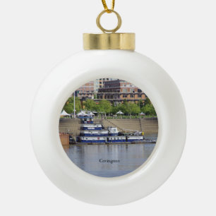 Schneeflocke oder Covington-Kugel Keramik Kugel-Ornament