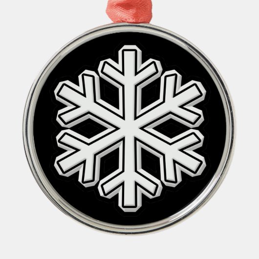 Schneeflocke Ornament Aus Metall (Vorne)