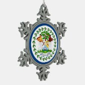 Schneeflocke Ornament mit Belize-Flagge (Links)