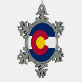 Schneeflocke Ornament mit Colorado Flag (Links)
