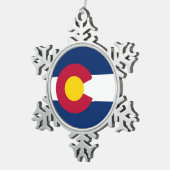 Schneeflocke Ornament mit Colorado Flag (Rechts)