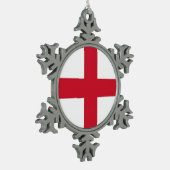 Schneeflocke Ornament mit englischer Flagge (Links)