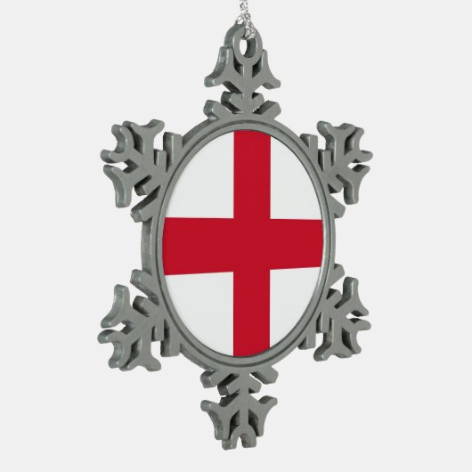 Schneeflocke Ornament mit englischer Flagge (Links)