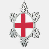 Schneeflocke Ornament mit englischer Flagge (Rechts)