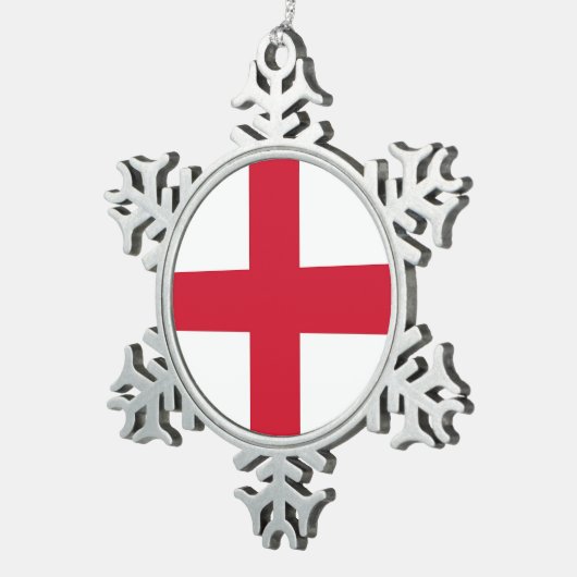 Schneeflocke Ornament mit englischer Flagge (Rechts)