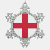 Schneeflocke Ornament mit englischer Flagge (Vorderseite)