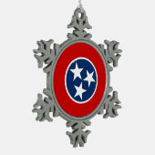 Schneeflocke Ornament mit Tennessee Flag (Links)