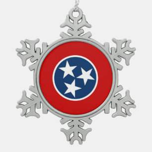 Schneeflocke Ornament mit Tennessee Flag