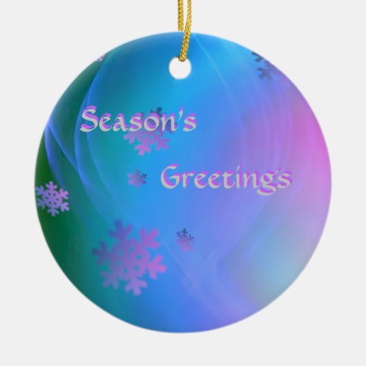 Schneeflocke Ornamment Ornament Aus Metall (Vorne)