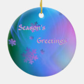 Schneeflocke Ornamment Ornament Aus Metall (Hinten)