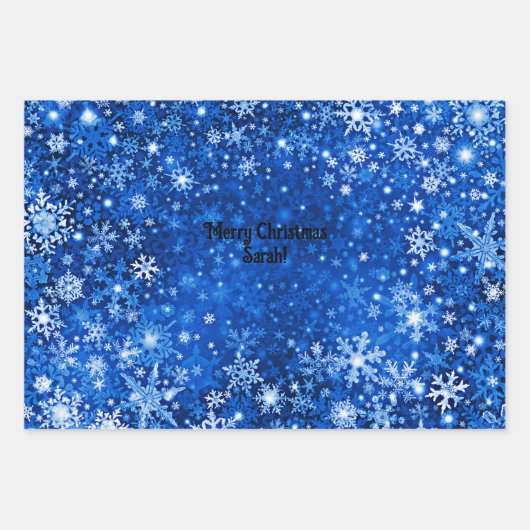 Schneeflocke Papierbögen für kundenspezifisches Wr Geschenkpapier Set (Vorderseite 3)