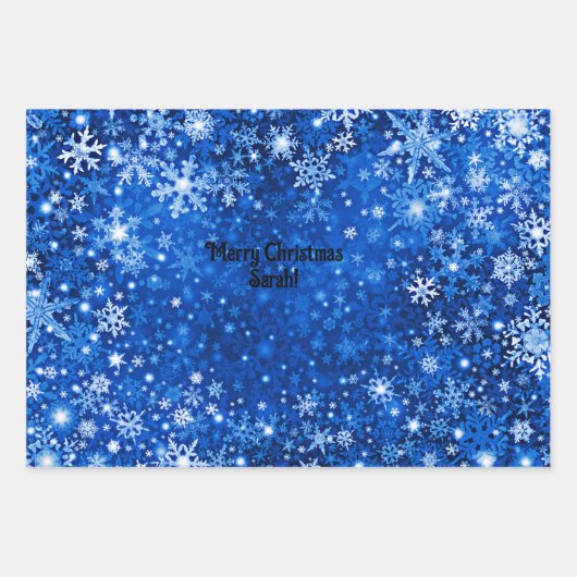 Schneeflocke Papierbögen für kundenspezifisches Wr Geschenkpapier Set (Vorderseite 2)