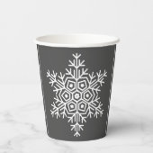 Schneeflocke Pappbecher (Rückseite)