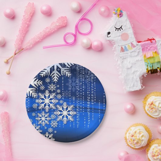 Schneeflocke Pappteller (Party)