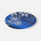 Schneeflocke Pappteller (Schrägansicht)