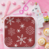 Schneeflocke Pappteller (Party)