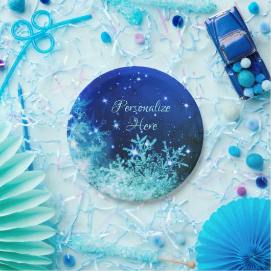 Schneeflocke Pappteller (Party)