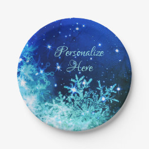 Schneeflocke Pappteller