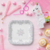 Schneeflocke Pappteller (Party)