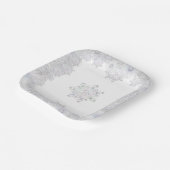 Schneeflocke Pappteller (Gewinkelt)