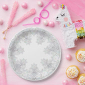 Schneeflocke Pappteller (Party)