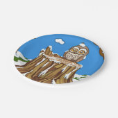 Schneeflocke Pappteller (Schrägansicht)